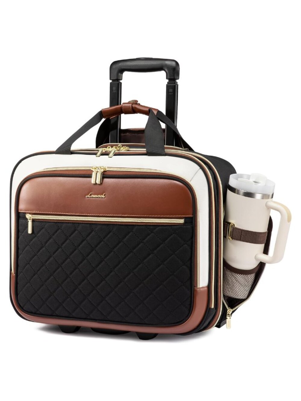 Rolling Laptop Bag with Wheels for Women Travel Carry On